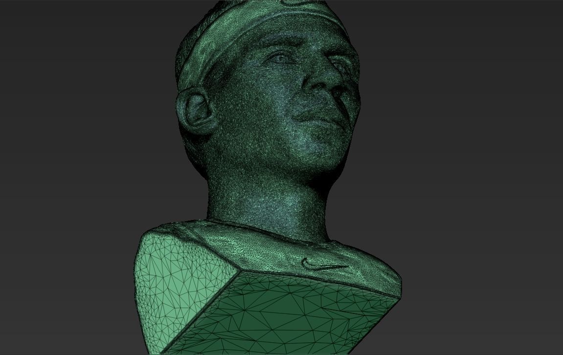 Rafael Nadal bust 3D printing ready stl obj formats 3D print model_26