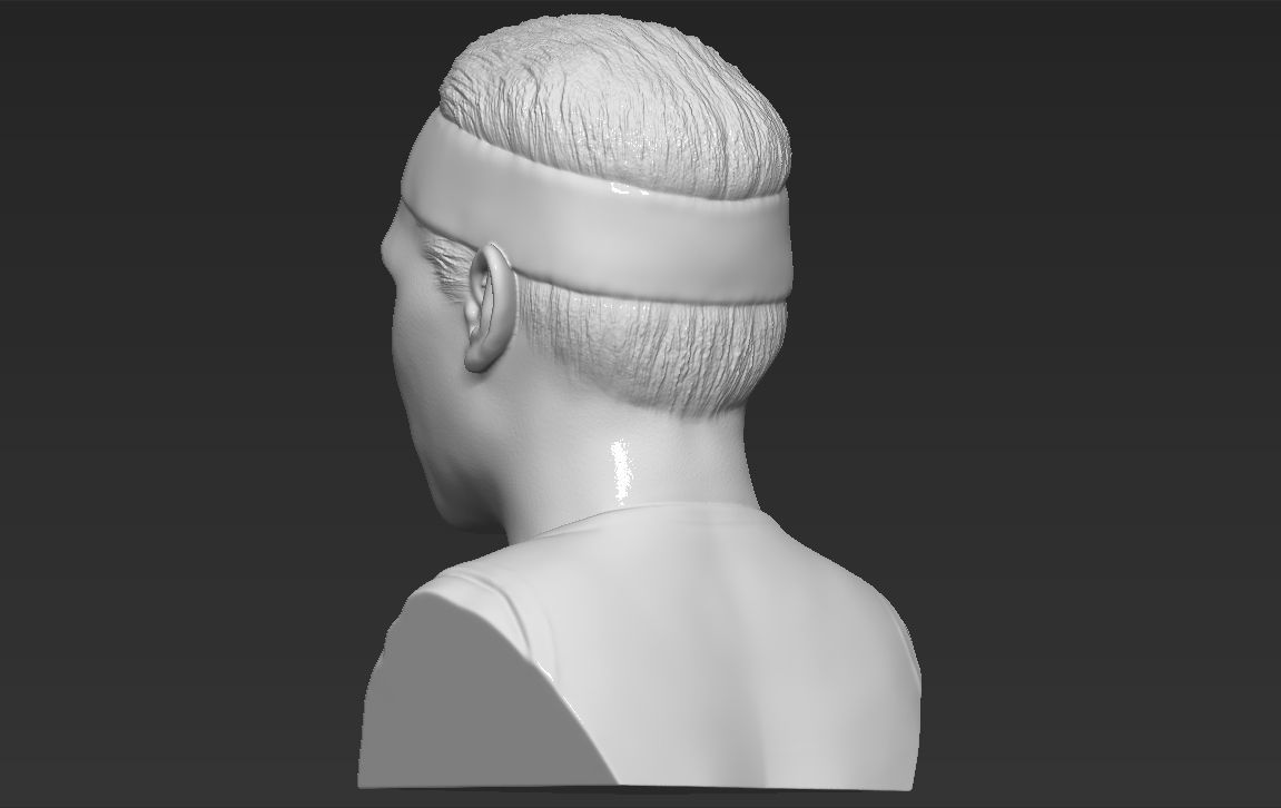Rafael Nadal bust 3D printing ready stl obj formats 3D print model_5