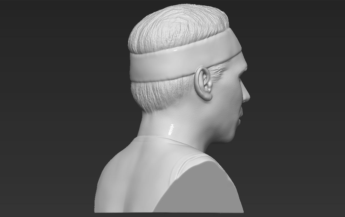 Rafael Nadal bust 3D printing ready stl obj formats 3D print model_7
