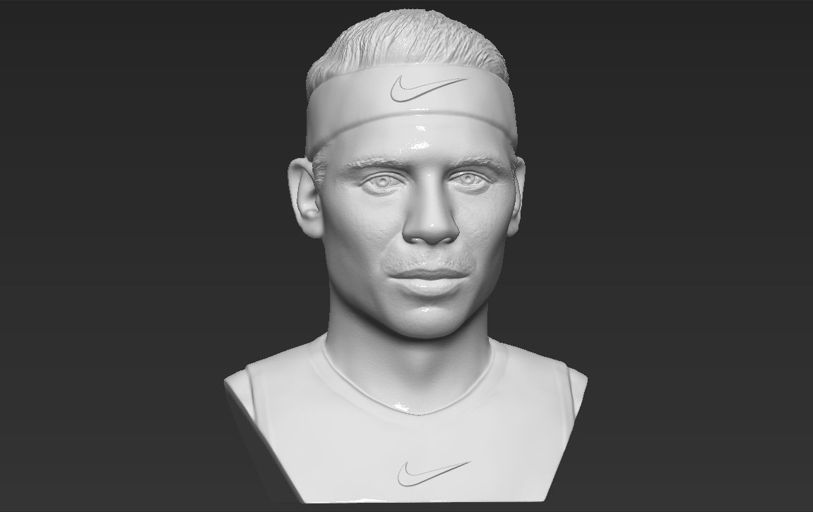 Rafael Nadal bust 3D printing ready stl obj formats 3D print model_11