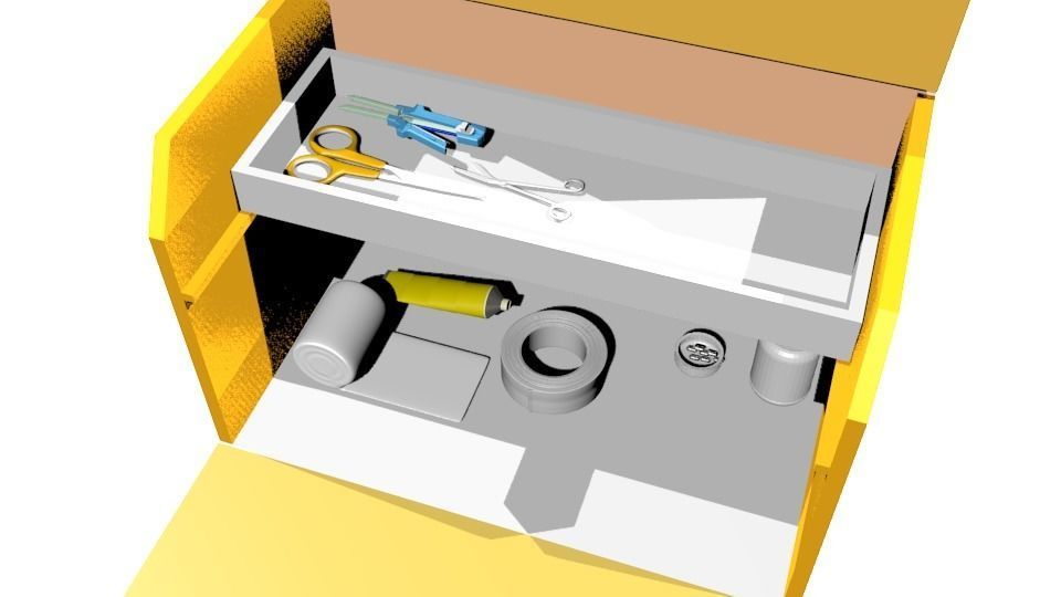 First Aid Box Low-poly 3D model_27