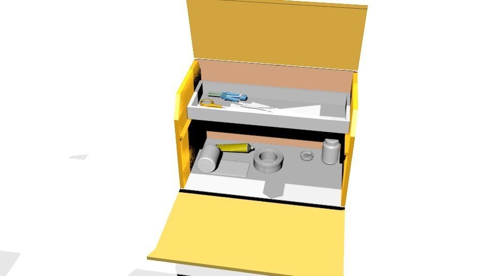 First Aid Box Low-poly 3D model_16