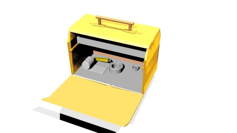 First Aid Box Low-poly 3D model_7