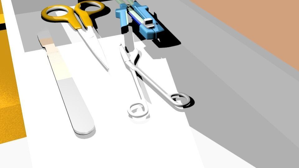 First Aid Box Low-poly 3D model_24