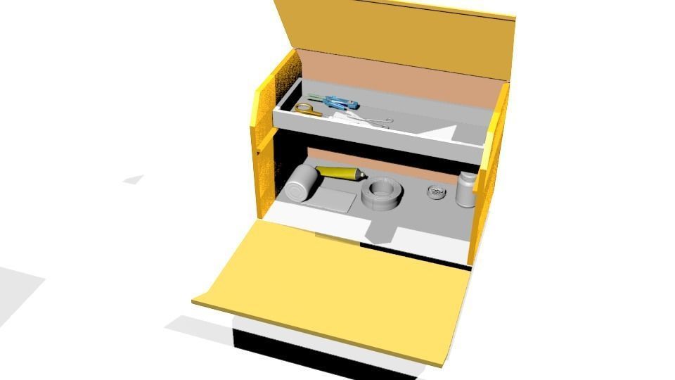 First Aid Box Low-poly 3D model_12
