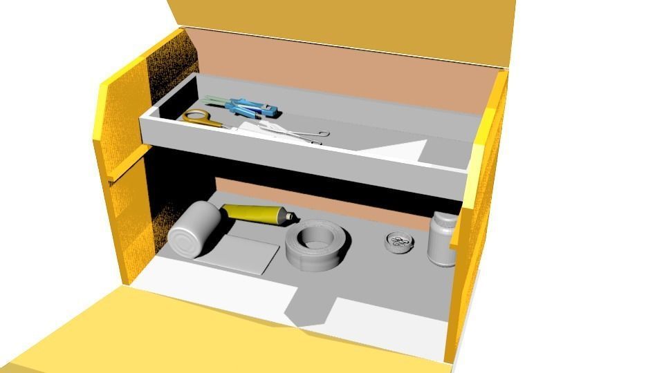 First Aid Box Low-poly 3D model_31