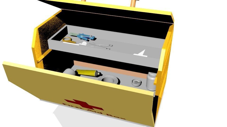 First Aid Box Low-poly 3D model_33