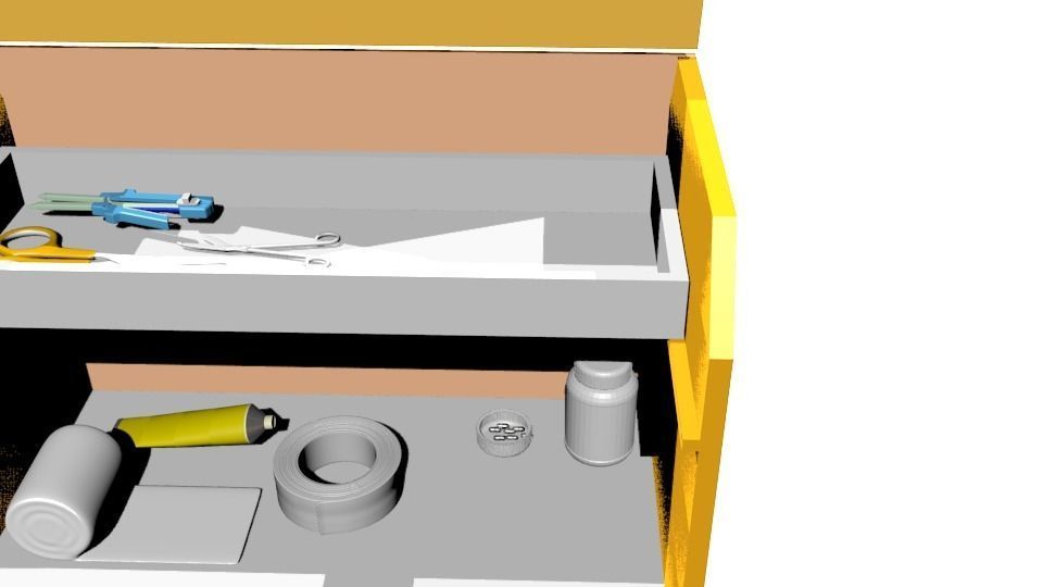 First Aid Box Low-poly 3D model_19