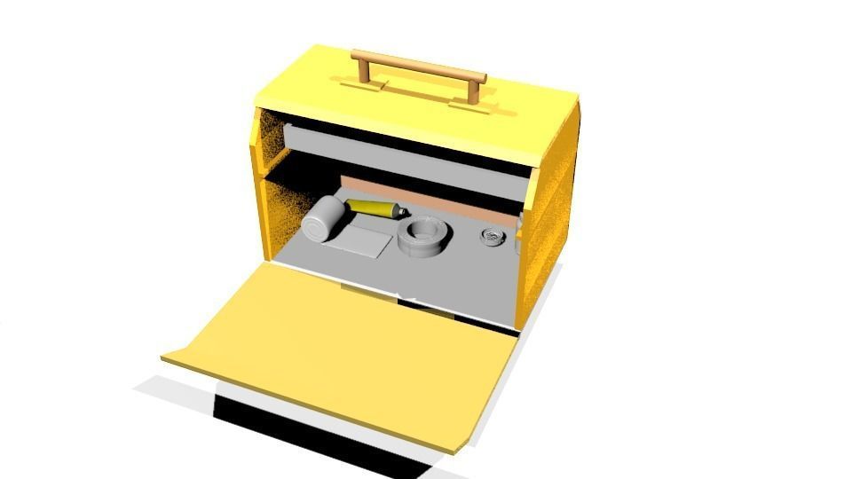 First Aid Box Low-poly 3D model_8
