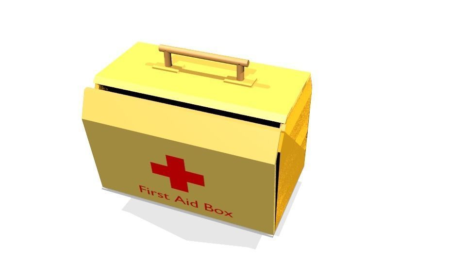 First Aid Box Low-poly 3D model_2