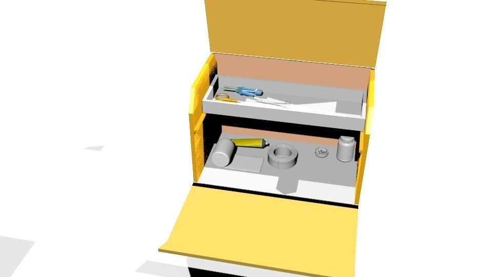 First Aid Box Low-poly 3D model_15