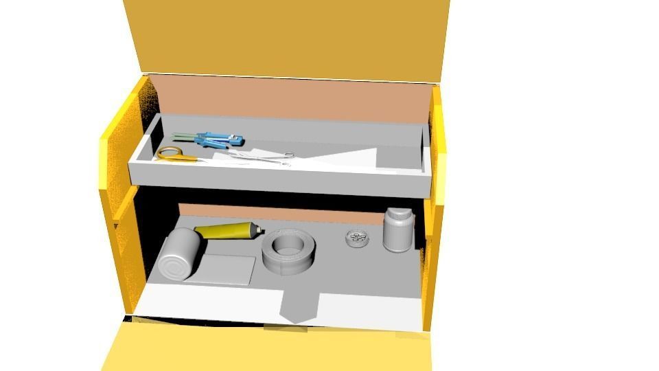 First Aid Box Low-poly 3D model_18