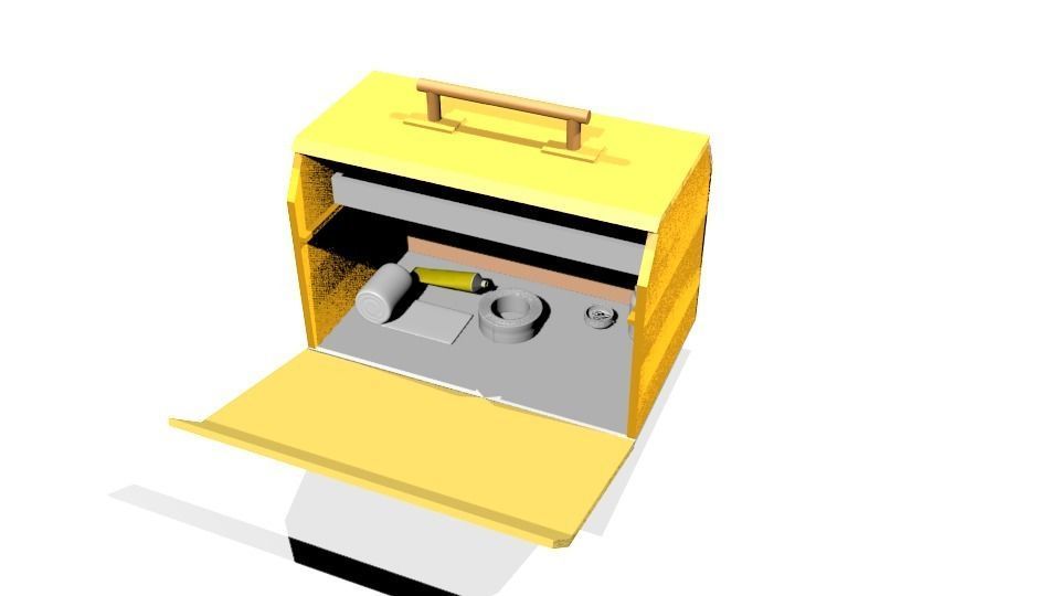 First Aid Box Low-poly 3D model_6