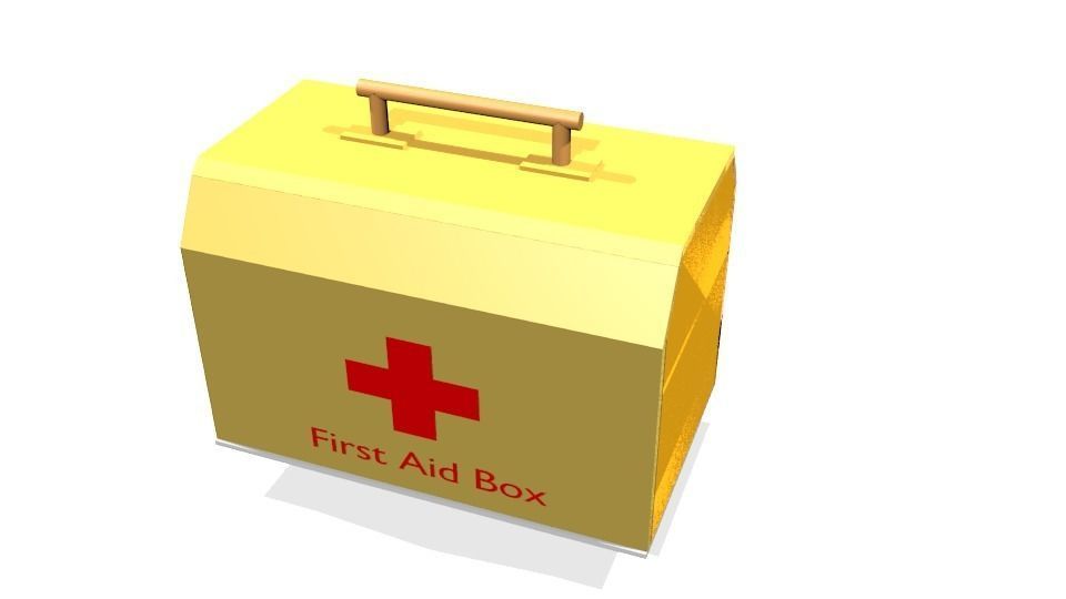 First Aid Box Low-poly 3D model_1