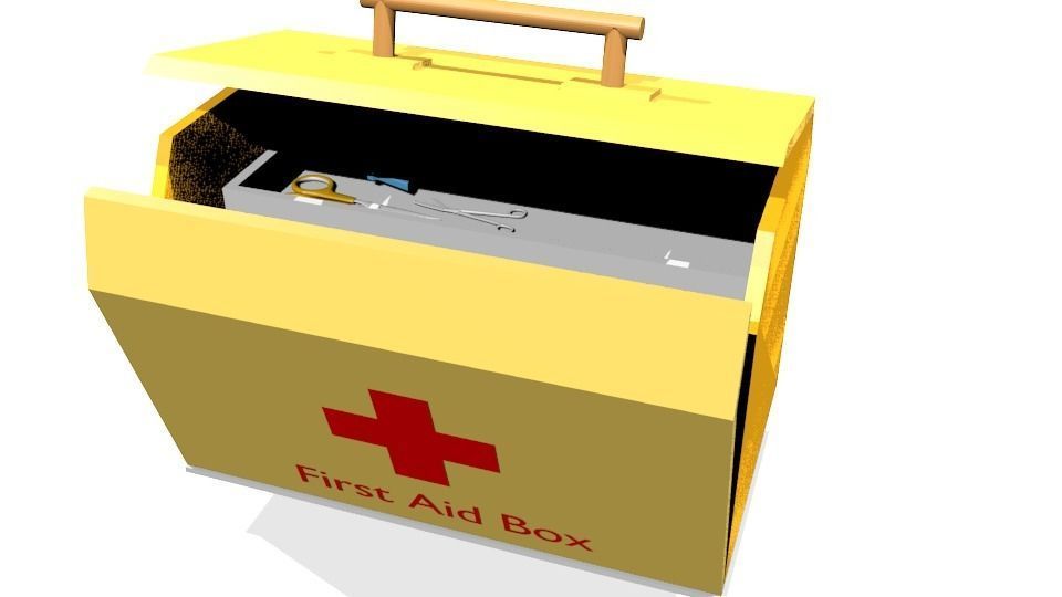 First Aid Box Low-poly 3D model_34