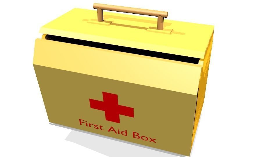 First Aid Box Low-poly 3D model_35