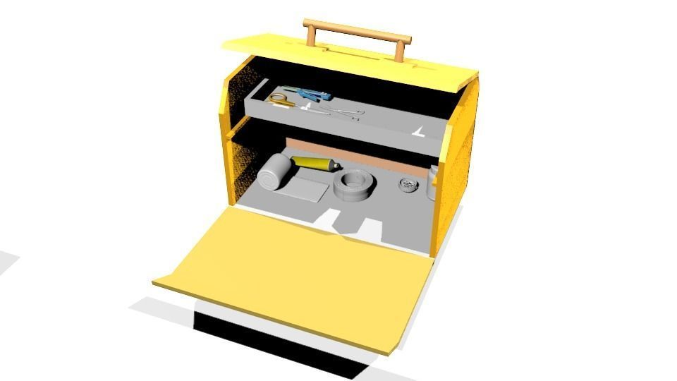 First Aid Box Low-poly 3D model_10