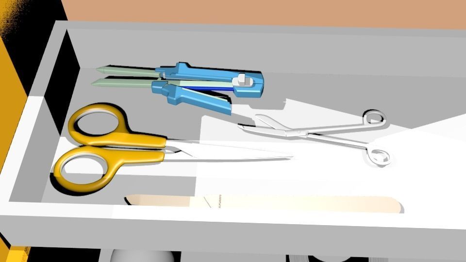 First Aid Box Low-poly 3D model_26