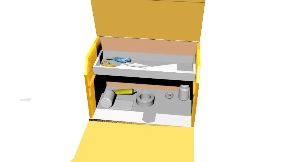 First Aid Box Low-poly 3D model_17