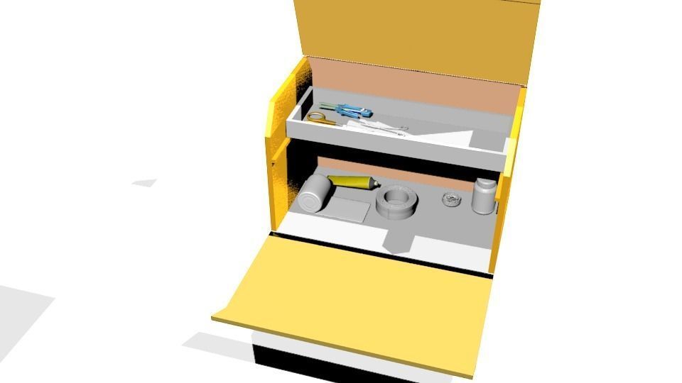 First Aid Box Low-poly 3D model_13