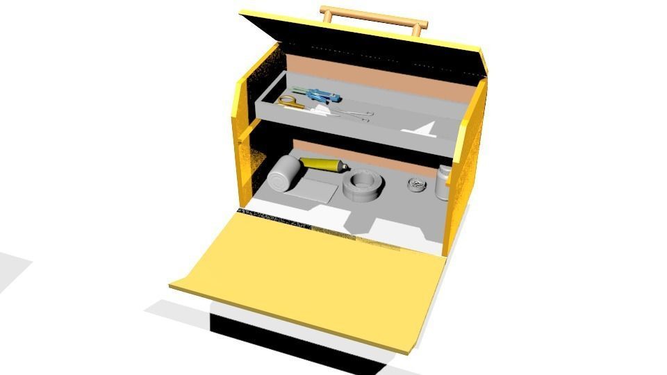 First Aid Box Low-poly 3D model_11