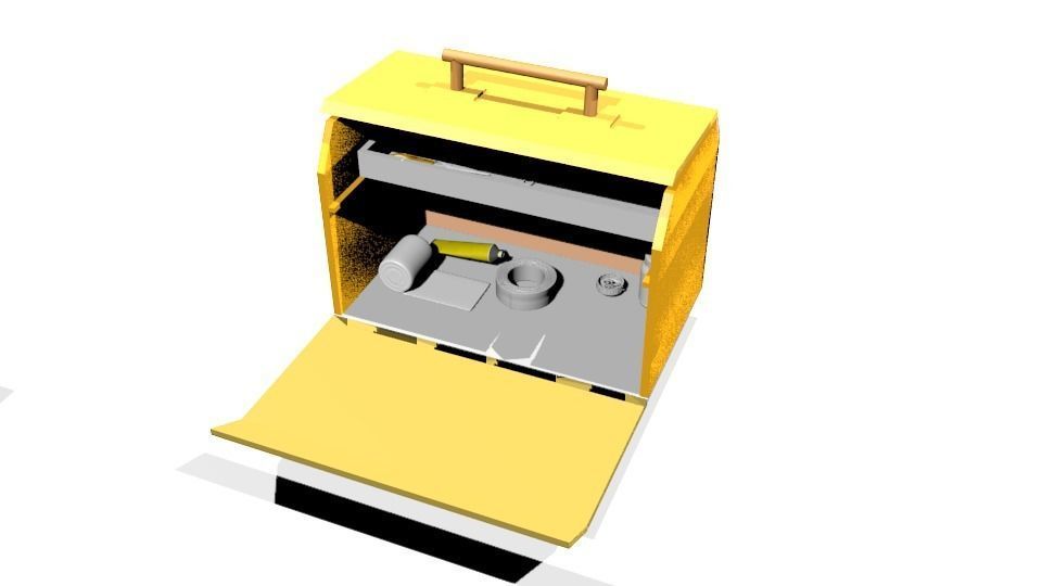 First Aid Box Low-poly 3D model_9