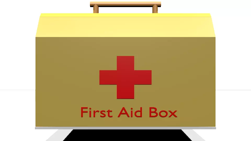 First Aid Box Low-poly 3D model_0
