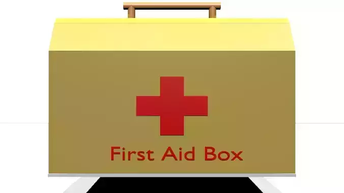 First Aid Box Low-poly 3D model