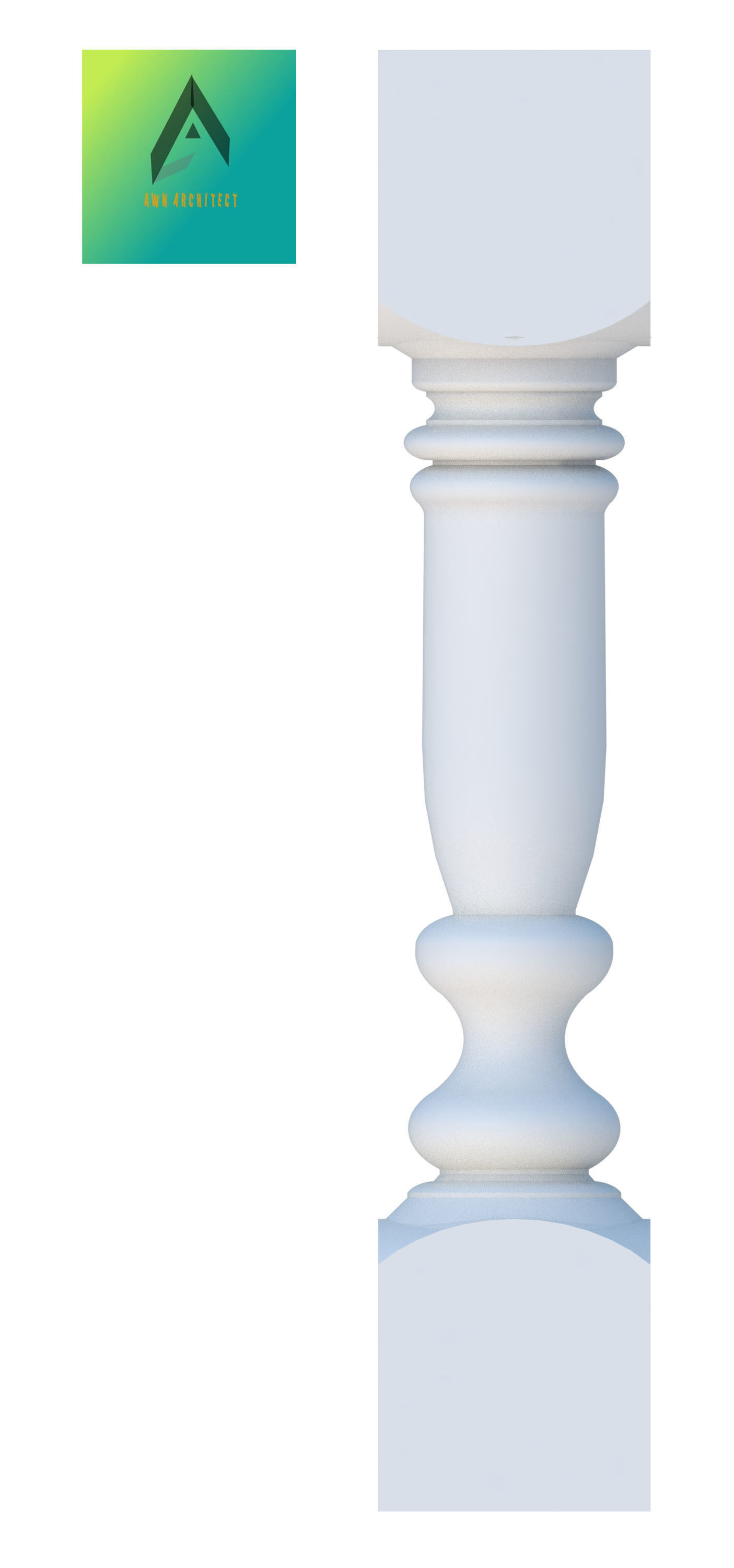 Baluster Model 11 3D print model_1