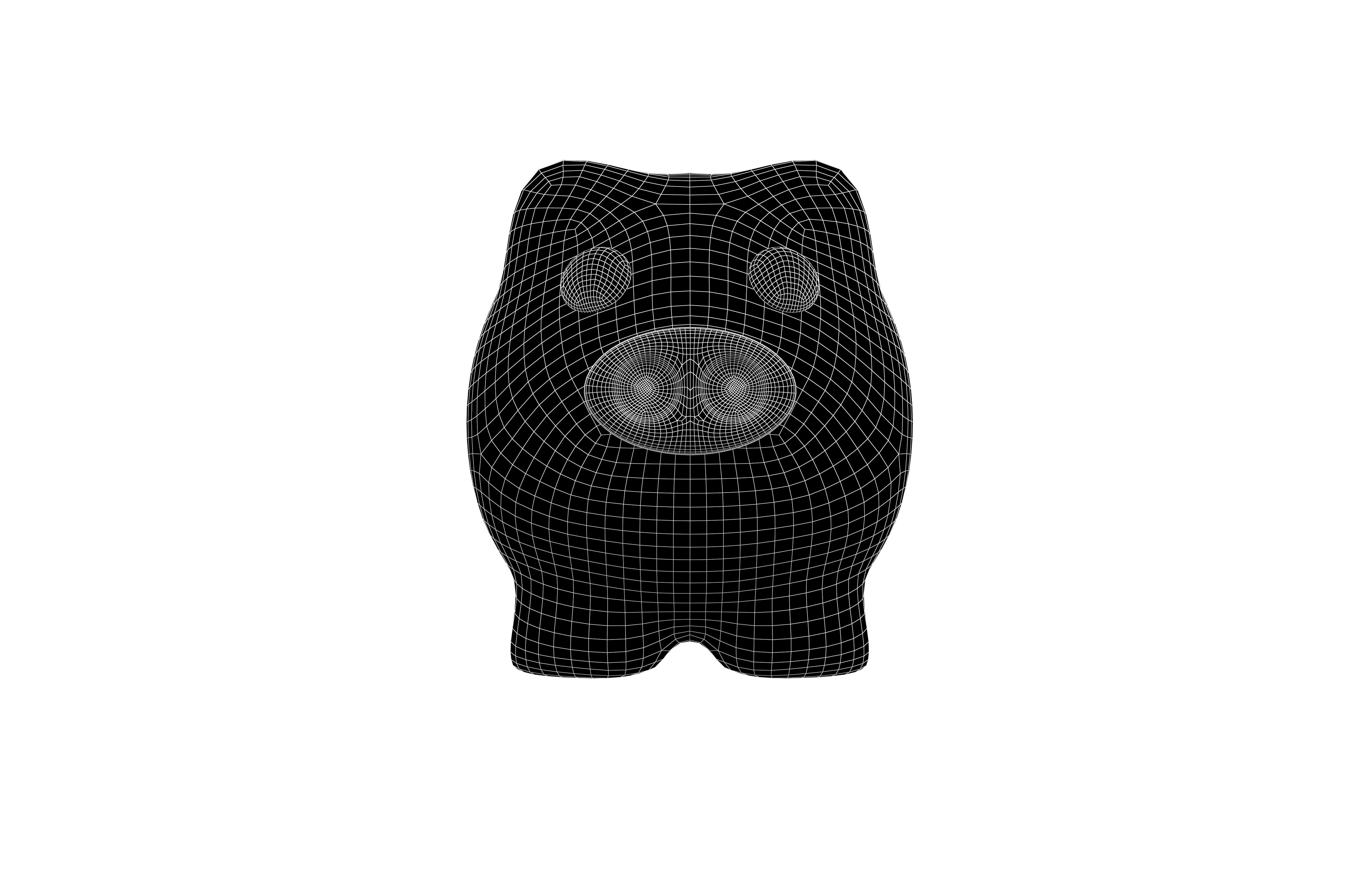 Piggy Bank V1 007 Low-poly 3D model_5