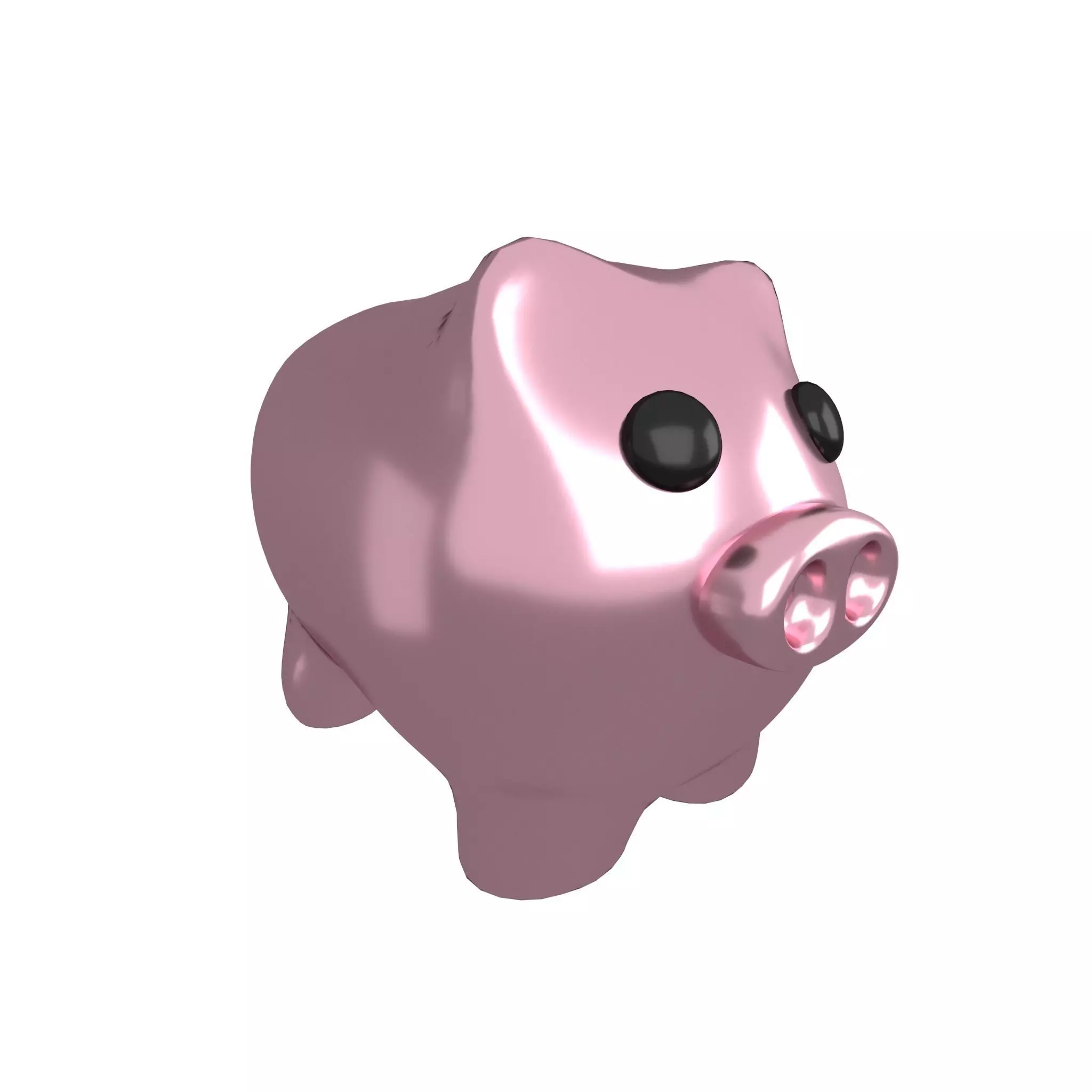 Piggy Bank V1 007 Low-poly 3D model_0