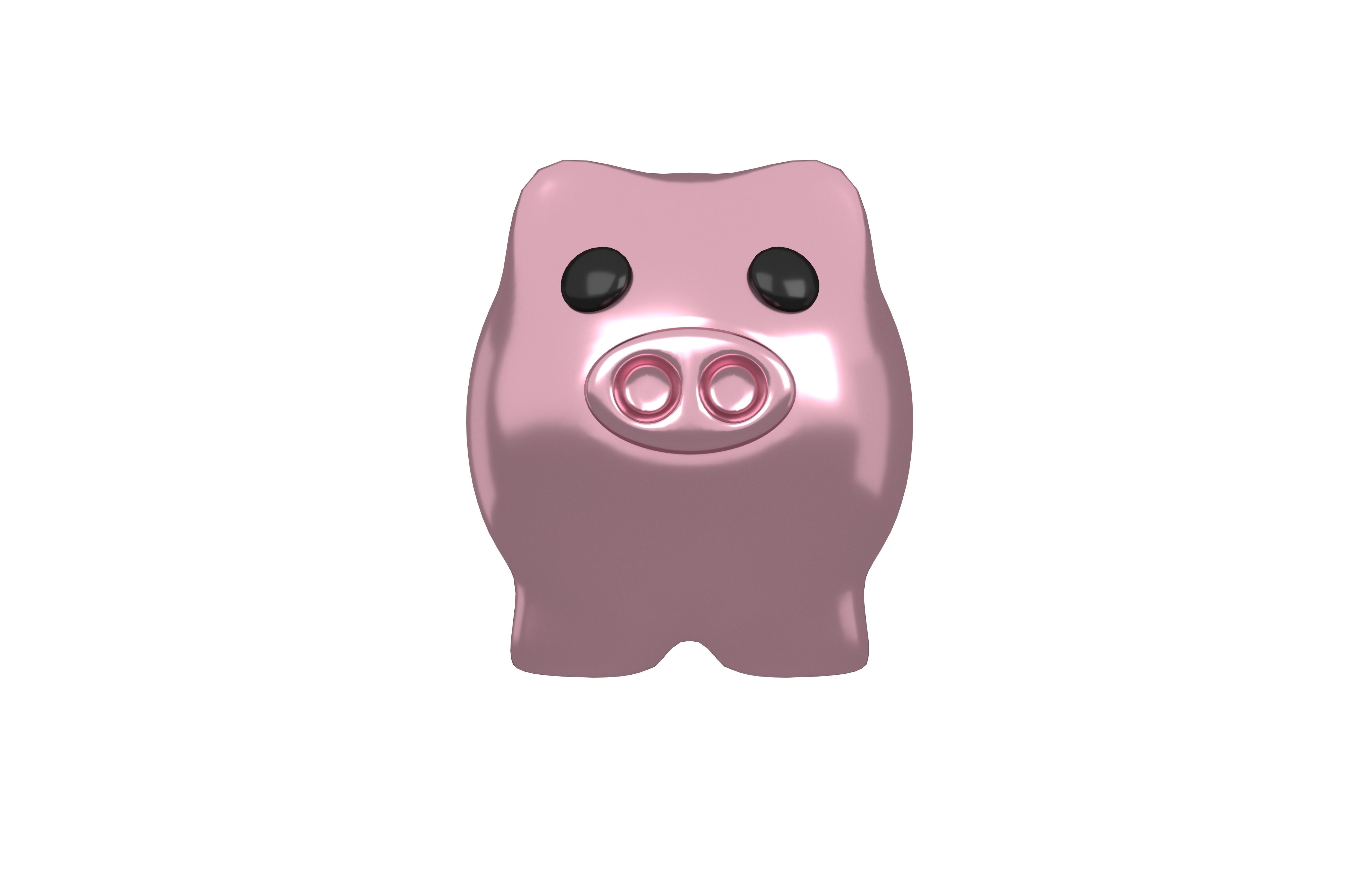 Piggy Bank V1 007 Low-poly 3D model_1