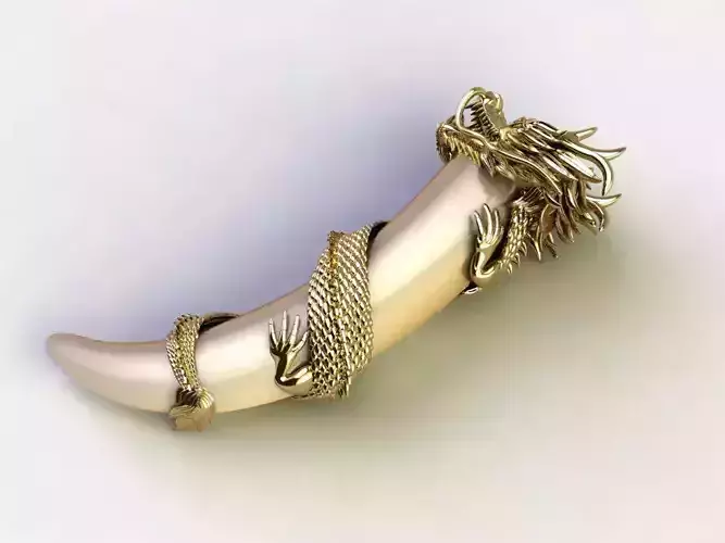 fangs animal with dragon 3D model