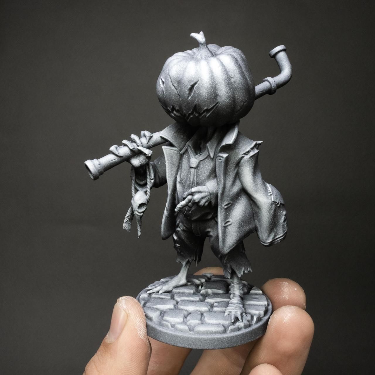 Pumpkin Scarecrow 32mm - 75mm scale 3D print model_3