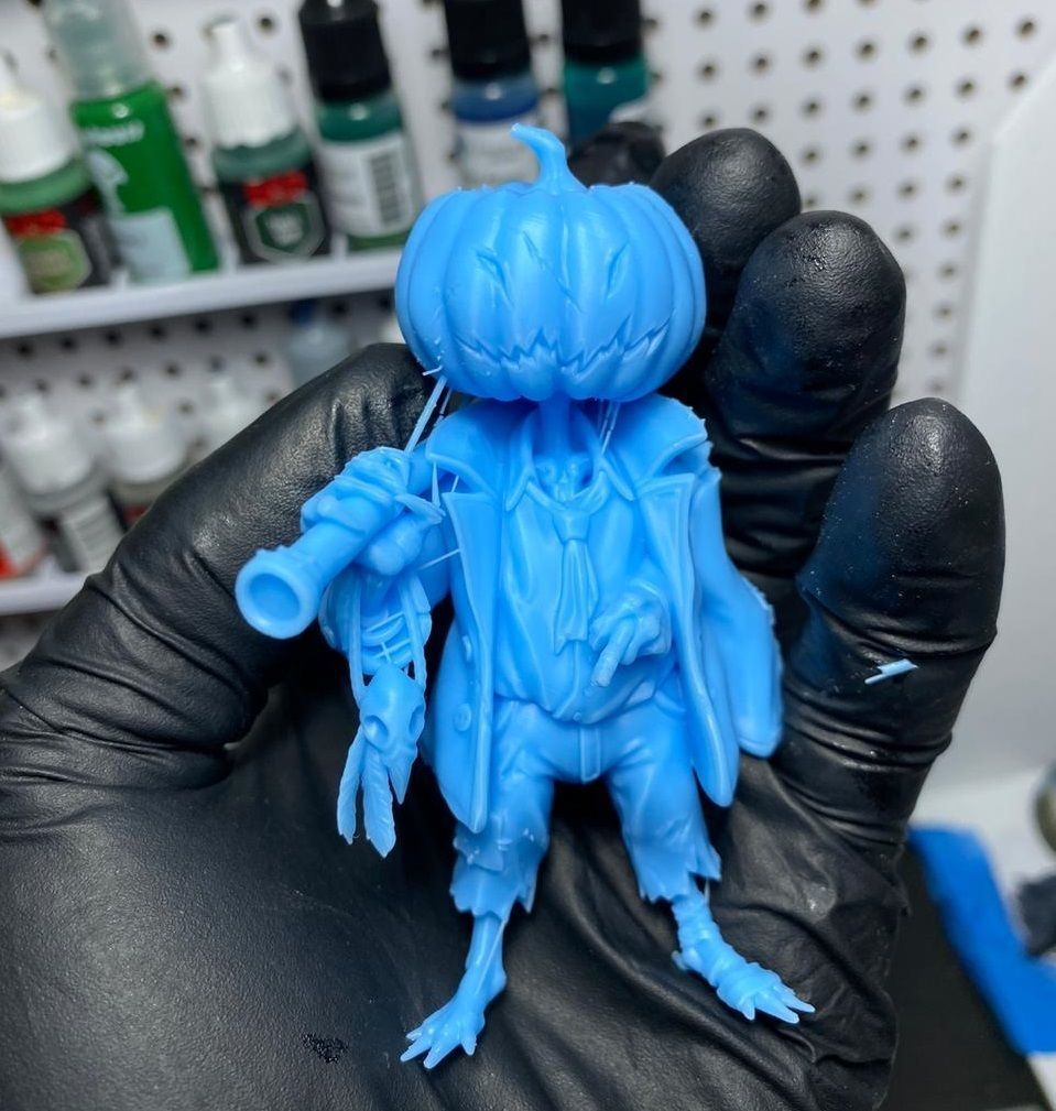 Pumpkin Scarecrow 32mm - 75mm scale 3D print model_4