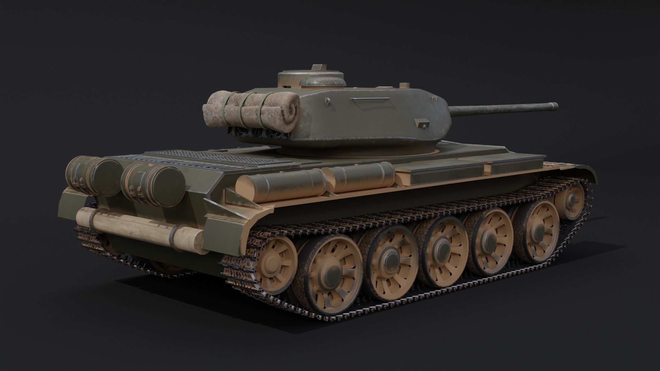 T-44-85 Medium Tank 3D model_1