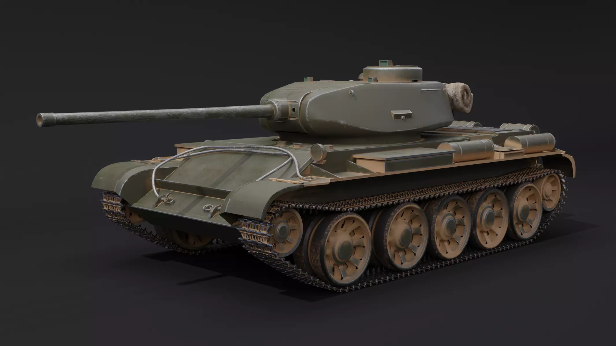 T-44-85 Medium Tank 3D model_0