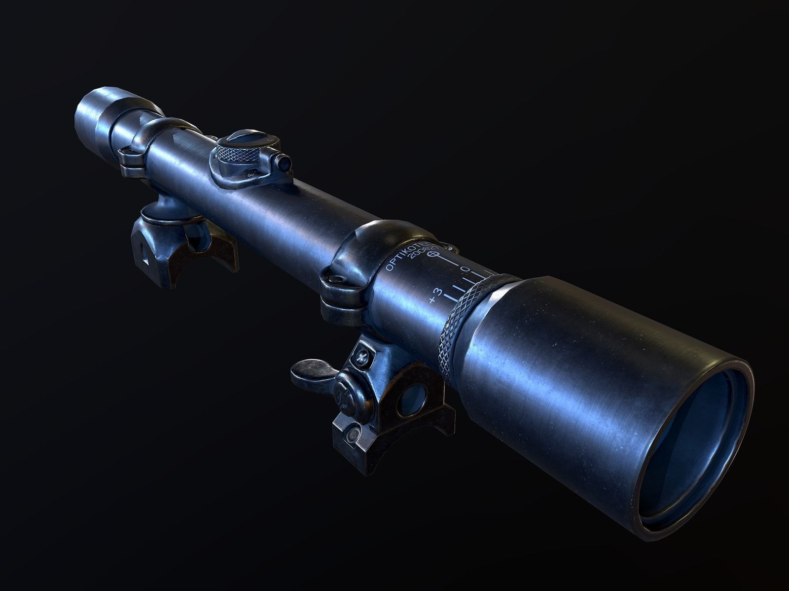 Mauser 98k WW2 german Rifle Kar98k PBR Low-poly 3D model_16