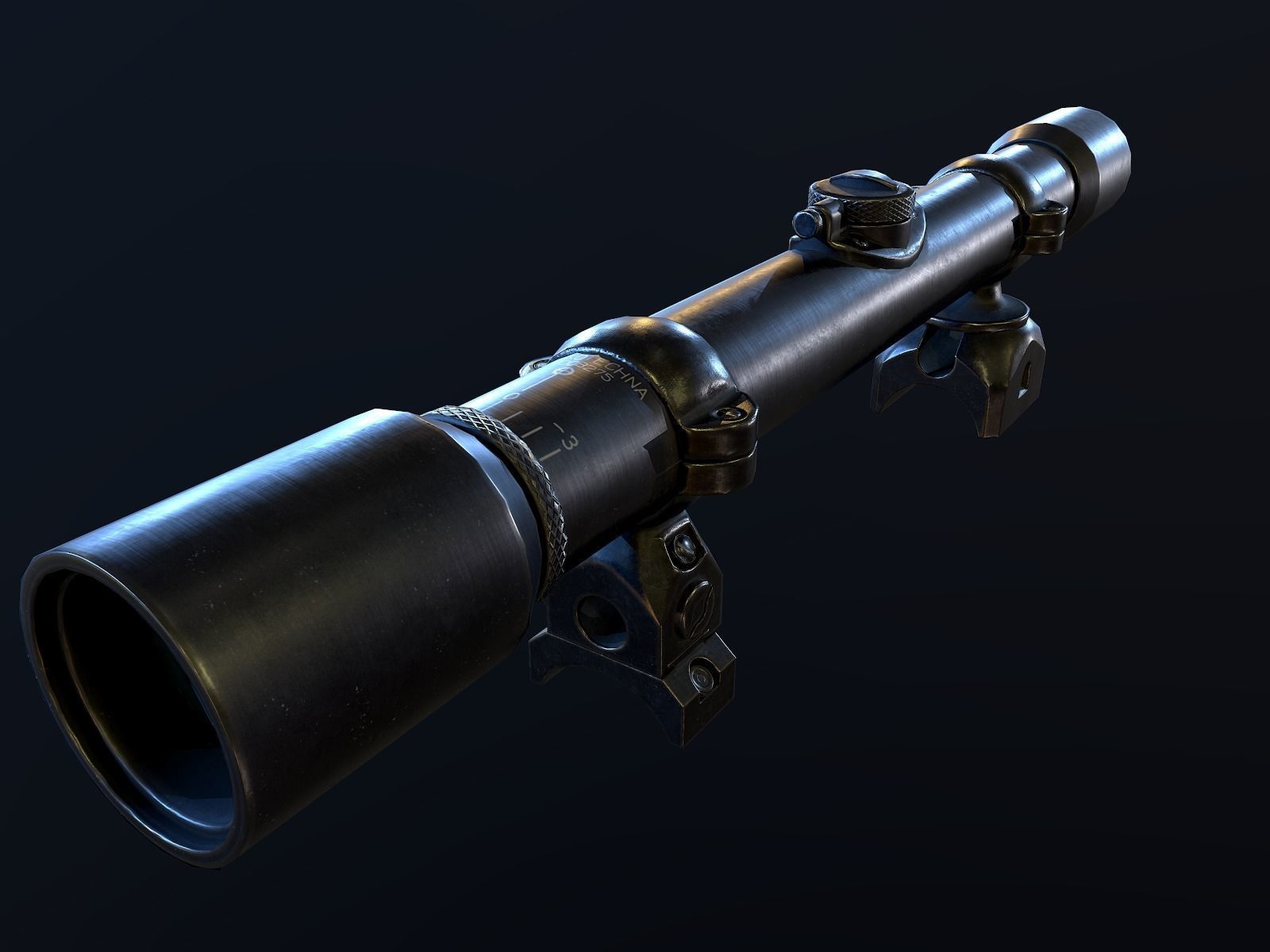 Mauser 98k WW2 german Rifle Kar98k PBR Low-poly 3D model_15