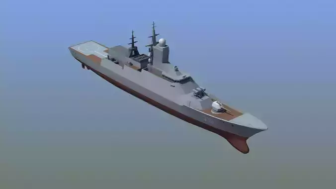 Steregushchiy Corvette Low-poly 3D model