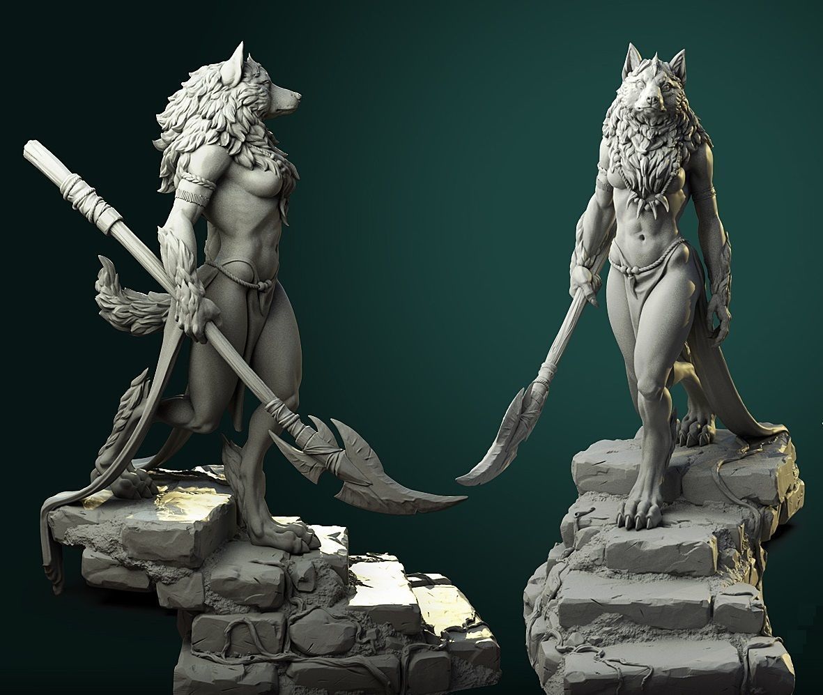 Oleana the Werewolf Queen 3D print model_0