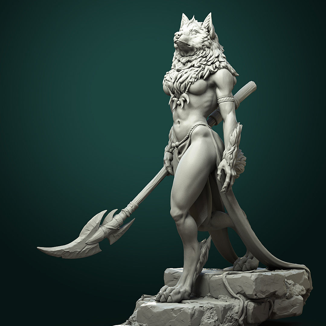 Oleana the Werewolf Queen 3D print model_1