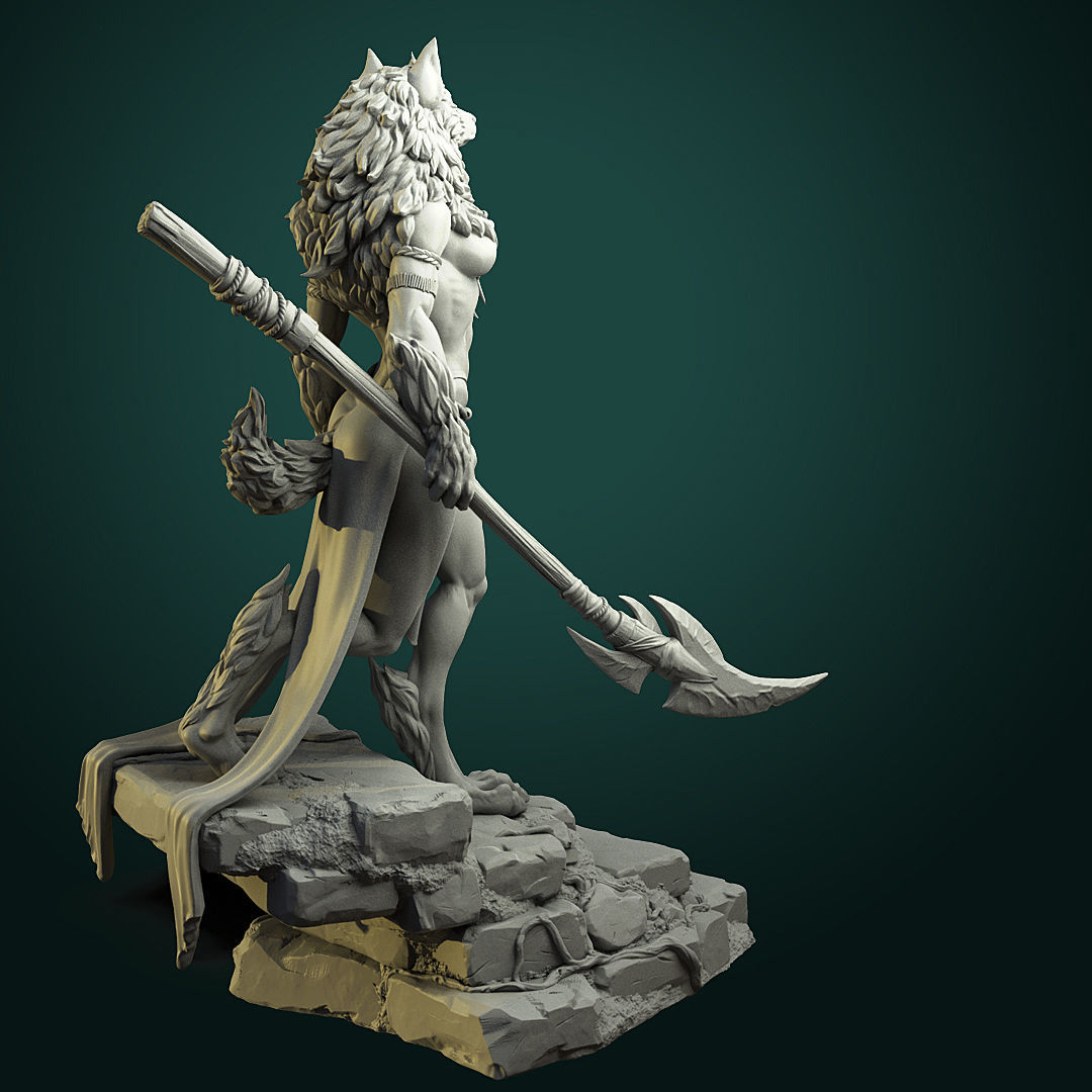 Oleana the Werewolf Queen 3D print model_3