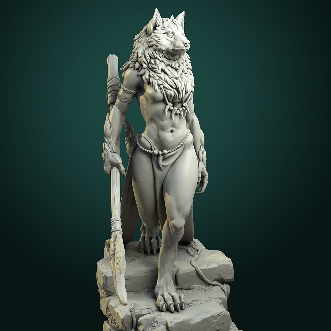 Oleana the Werewolf Queen 3D print model_2