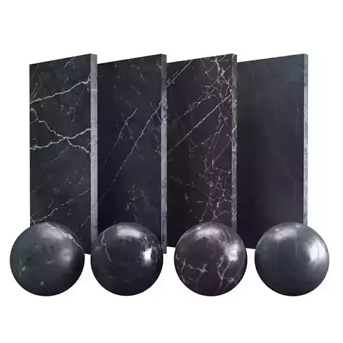 Black Nero Marquina Marble Texture PBR Vray Corona 400 x 400 cm