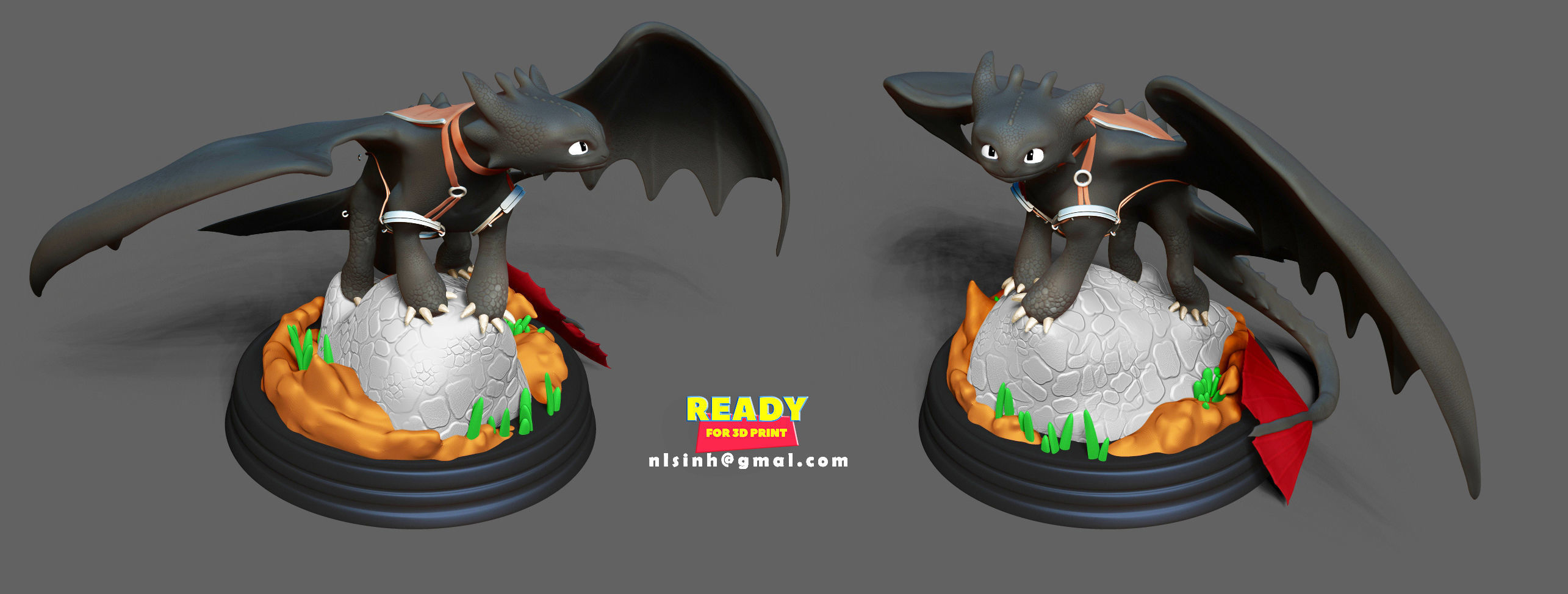 Toothless  Fanart 3D print model_1