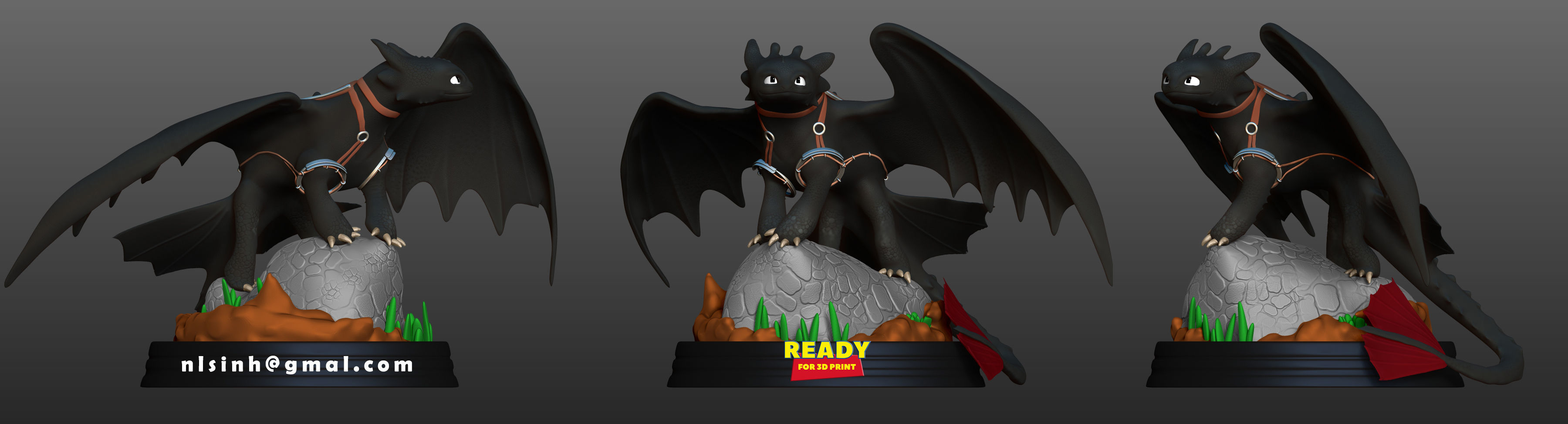 Toothless  Fanart 3D print model_11
