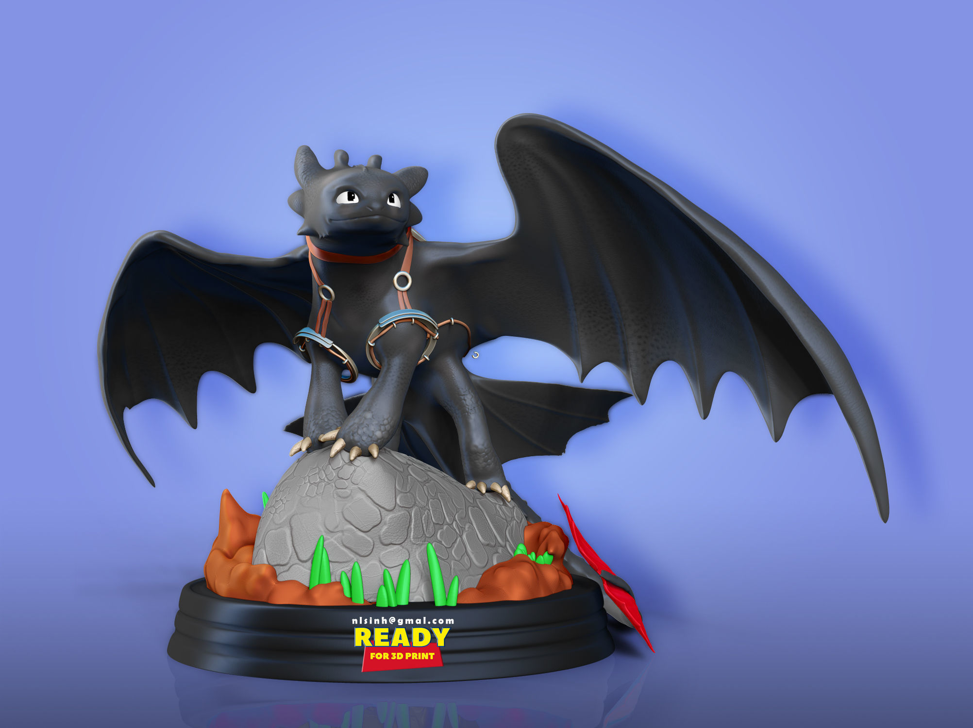 Toothless  Fanart 3D print model_5