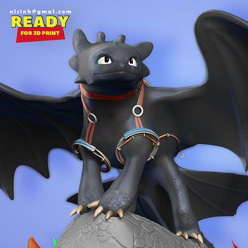 Toothless  Fanart 3D print model