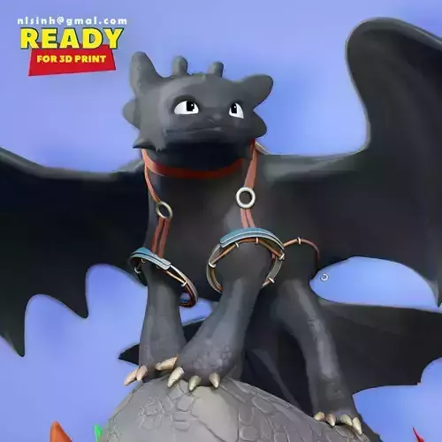 Toothless  Fanart 3D print model